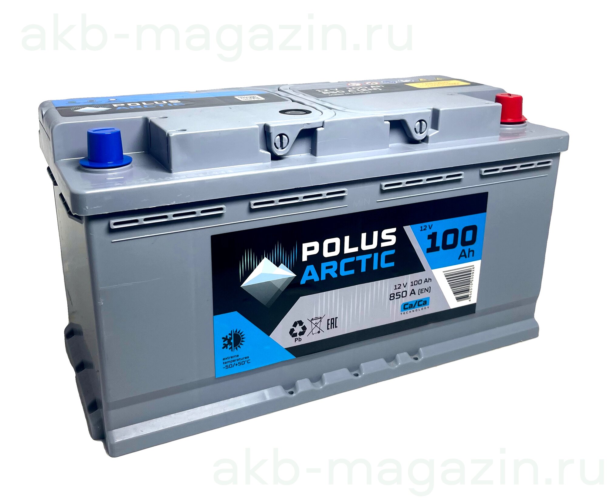 Автомобильный аккумулятор Polus Arctic 100 Ah 850A обрат. пол.