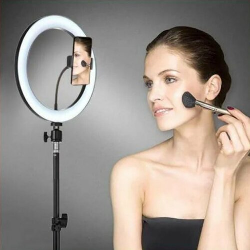 Кольцевая лампа с зеркалом и штативом в чехле для селфи 36 см 178800₽
