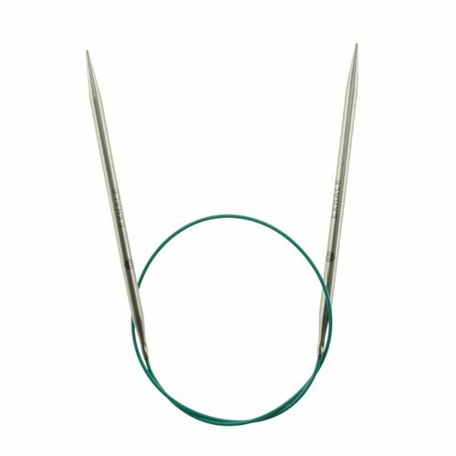 спицы круговые mindful 5 5мм 40см нержавеющая сталь серебристый knitpro 36062 Спицы круговые Mindful 5мм/60см, нержавеющая сталь, серебристый, KnitPro, 36081