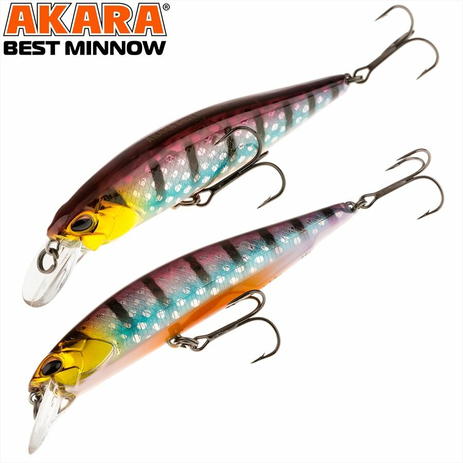 Рыболовная приманка на щуку, окуня, судака Воблер Akara Best Minnow 100мм. 15г. №A209
