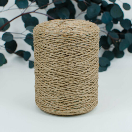 Джутовый шпагат 2 мм, 500 м, веревка для теплицы, бечёвка для подвязки растений (огурцов, помидор), шпагат для копчения