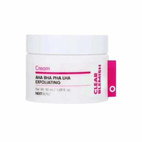 Nextbeau Обновляющий крем для проблемной кожи с AHA и BHA кислотами Clear Blemish