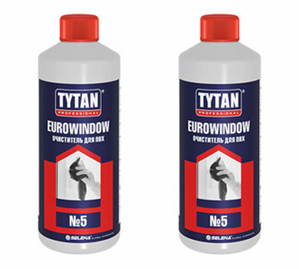 Очиститель для ПВХ Tytan Professional Eurowindow №5 прозрачный 950 мл (2 шт.)