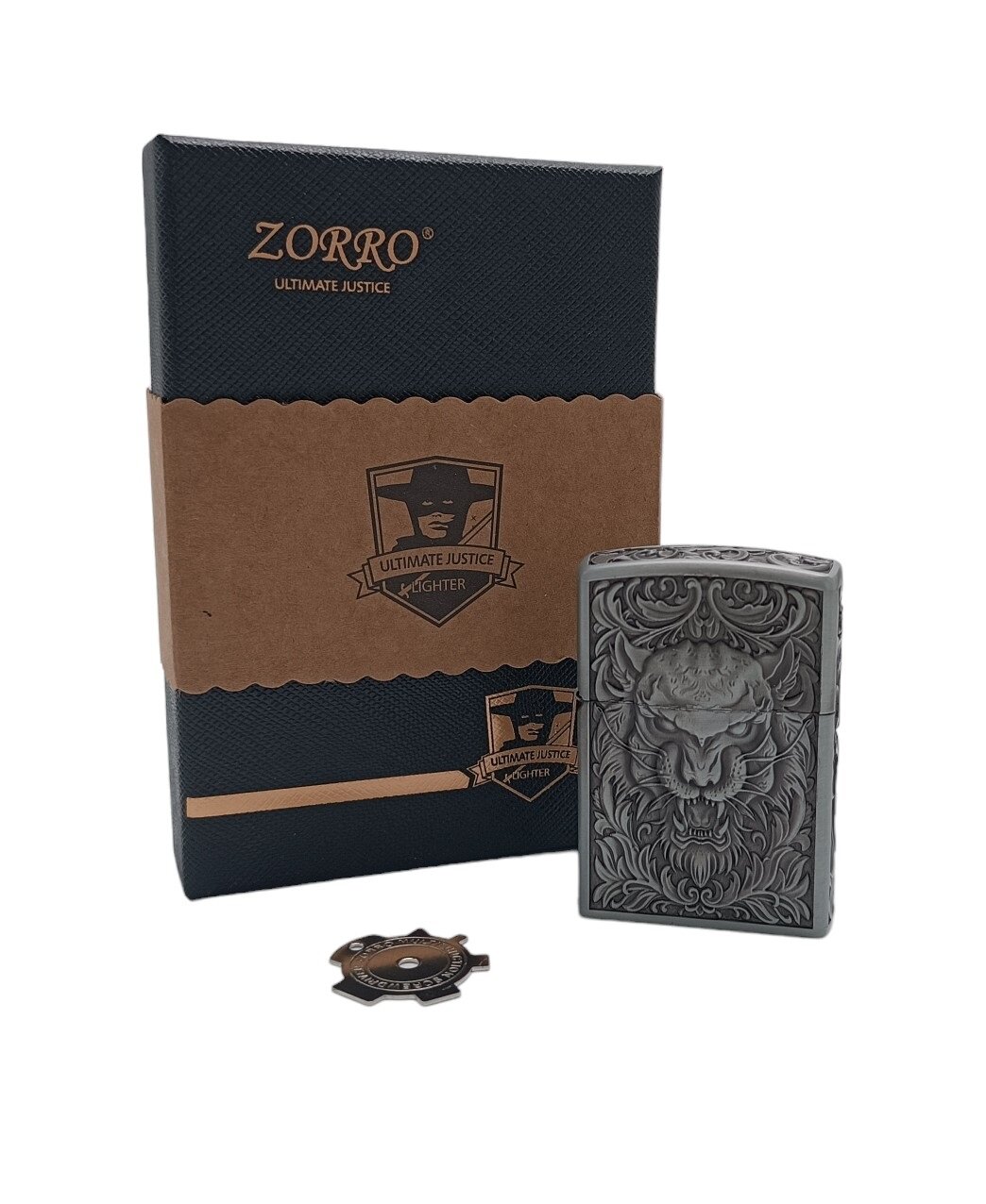 Зажигалка бензиновая Zorro Dragon бронза