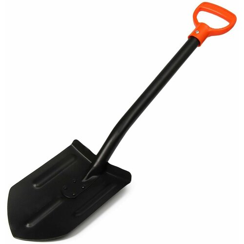 Лопата автомобильная, острая, L 83 см, металлический черенок, с ручкой