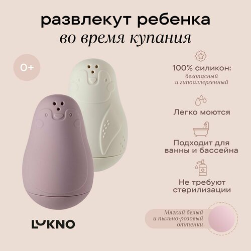 Набор игрушек для ванной силиконовые Пингвинята LUKNO 735₽