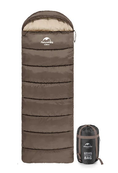 Спальный мешок Naturehike U Series, Brown U350 молния слева, 6927595767221BL