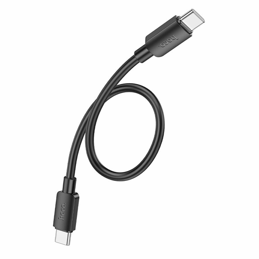 Кабель Hoco X96 Hyper 60W fast charging data cable Type-C to Type-C (L 0.25M), черный — фото 1
