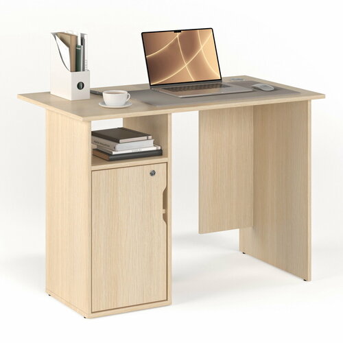 Стол письменный БАНГА-51 левый дуб молочный 5956₽
