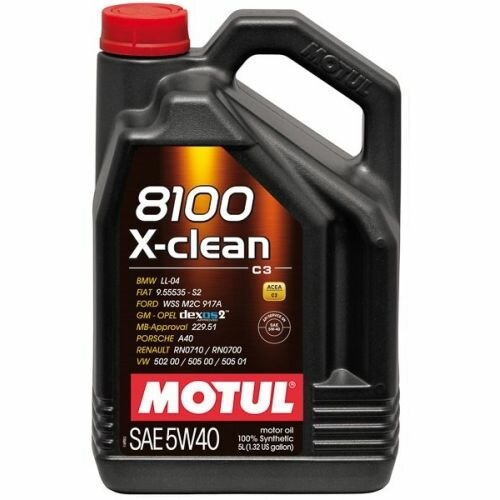 Масло моторное MOTUL 8100 X-clean 5W-40 (C3), 5 литров