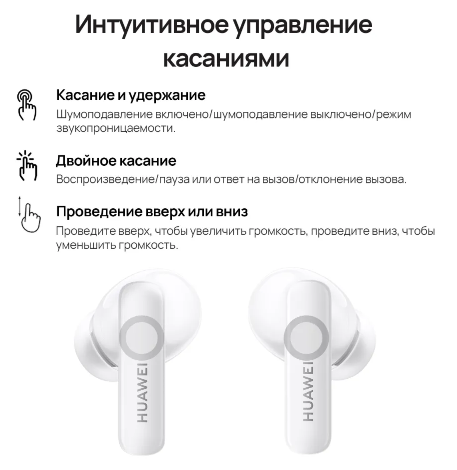 Беспроводные наушники HUAWEI FreeBuds 5i, (T0014), Керамический белый, (55036648) — фото 1