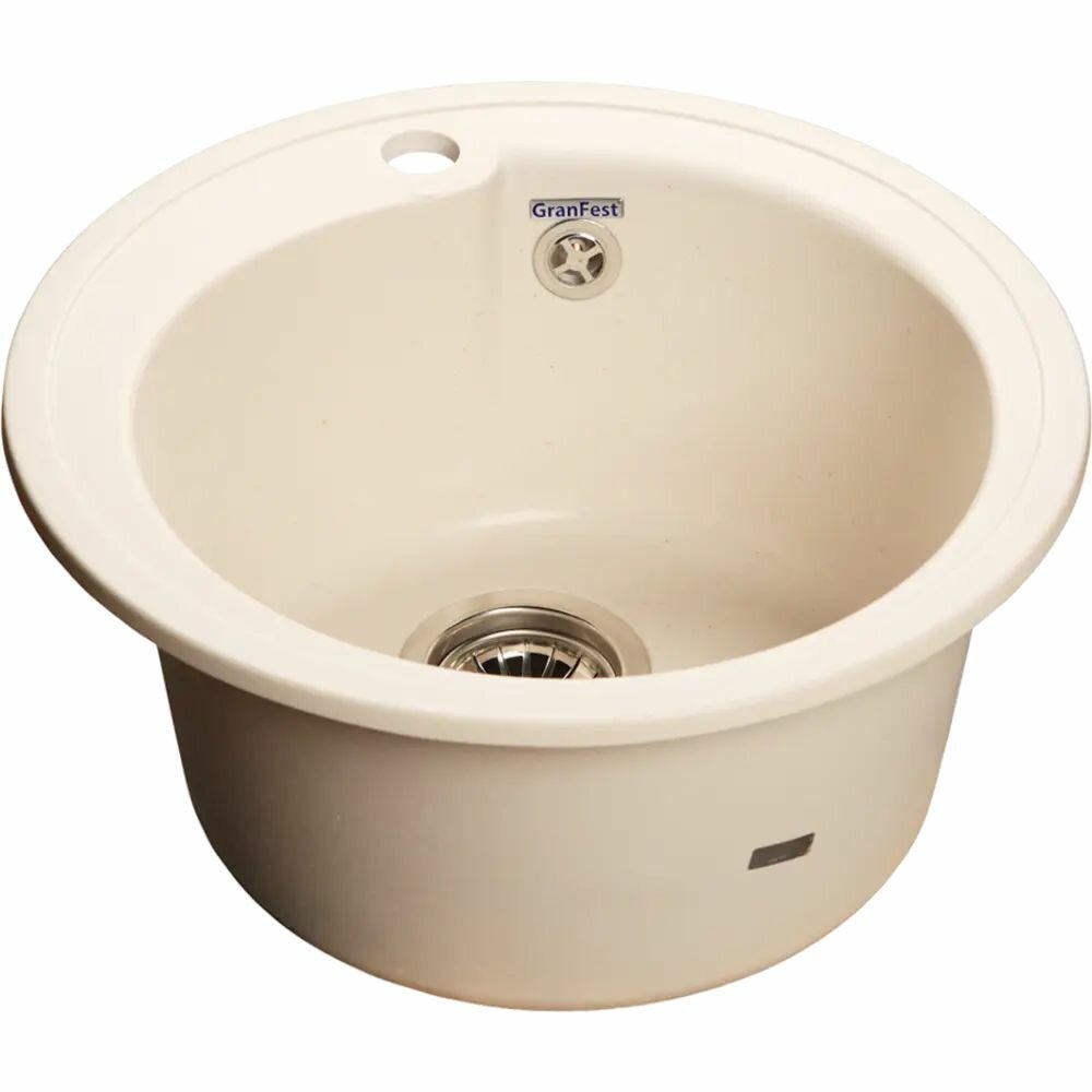 Мойка для кухни врезная Rondo GF-R450 45x45 см глубина чаши 19 см мрамор цвет белый