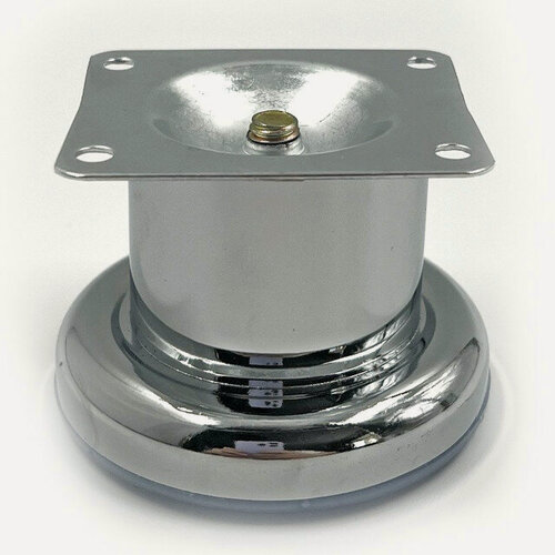 Изображение товара Круглая ножка 50х40 мм хромированная для мебели, опора каркаса и столешницы