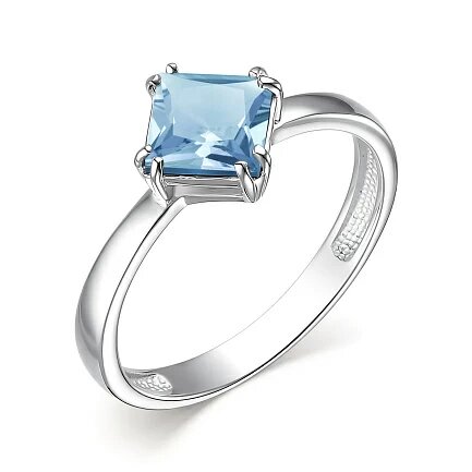 Кольцо, серебро, 925 проба, топаз