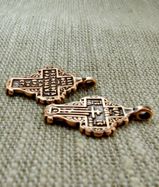 Крестик Мастерская Алешиных, желтый — фото 1