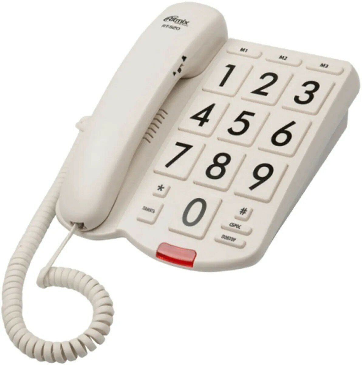Телефон проводной RITMIX RT-520 IVORY, бежевый