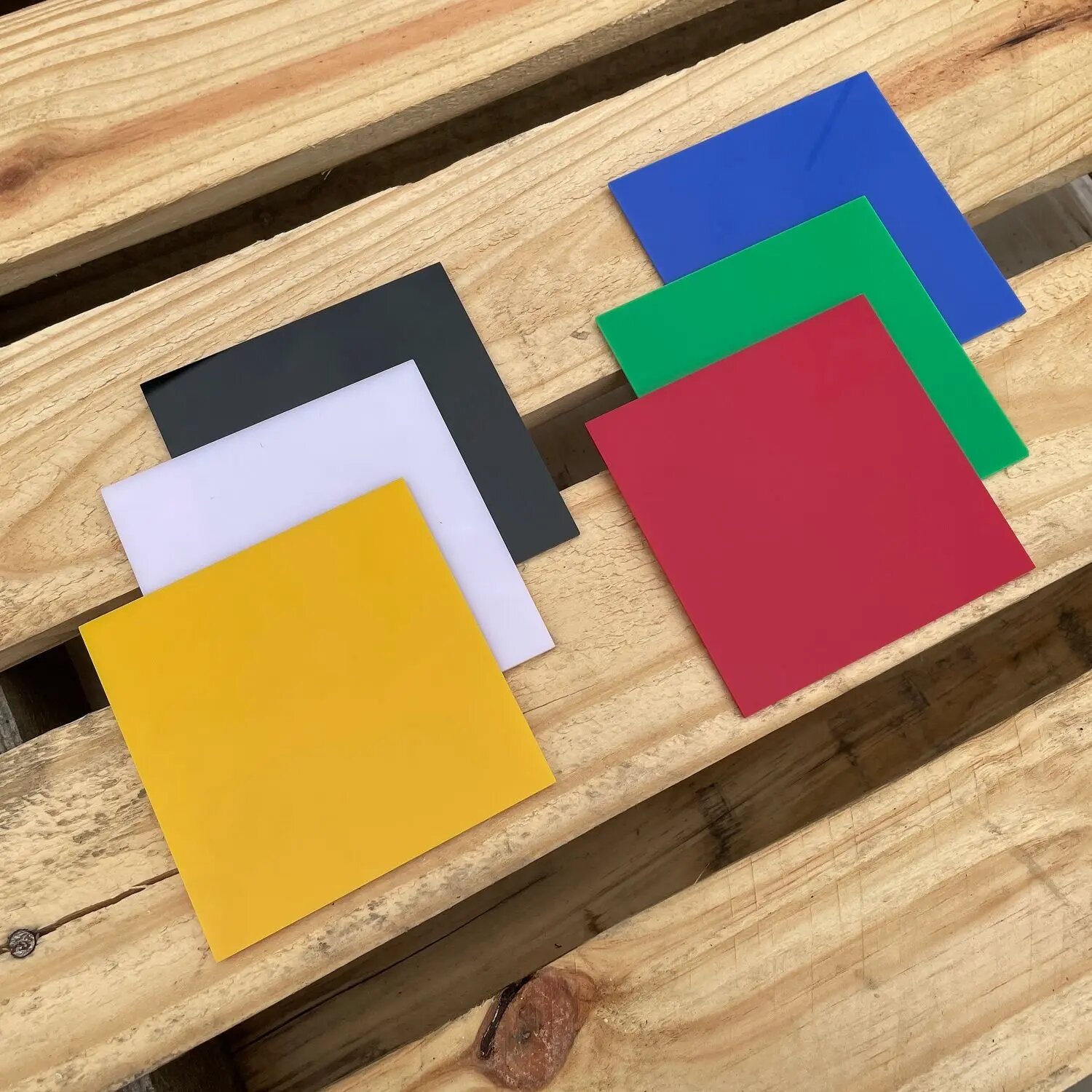 Прямоугольный акриловый лист непрозрачный белый 1220х2440 мм Random Mix Color 5PCS 200x300mm