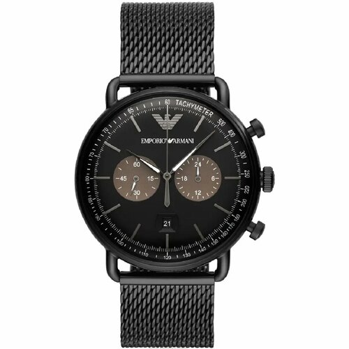 фото Наручные часы emporio armani aviator, черный