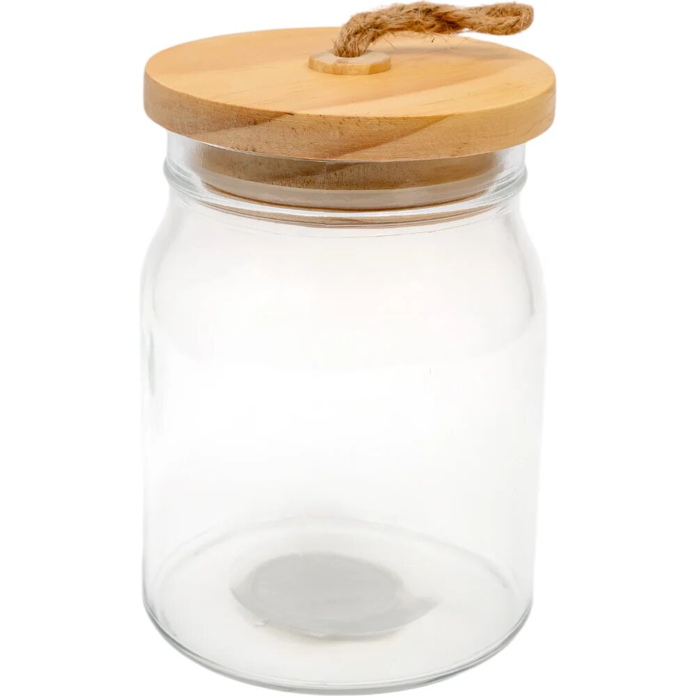 Банка для сыпучих продуктов Walmer Ambry с деревянной крышкой 0.7 л W05190670