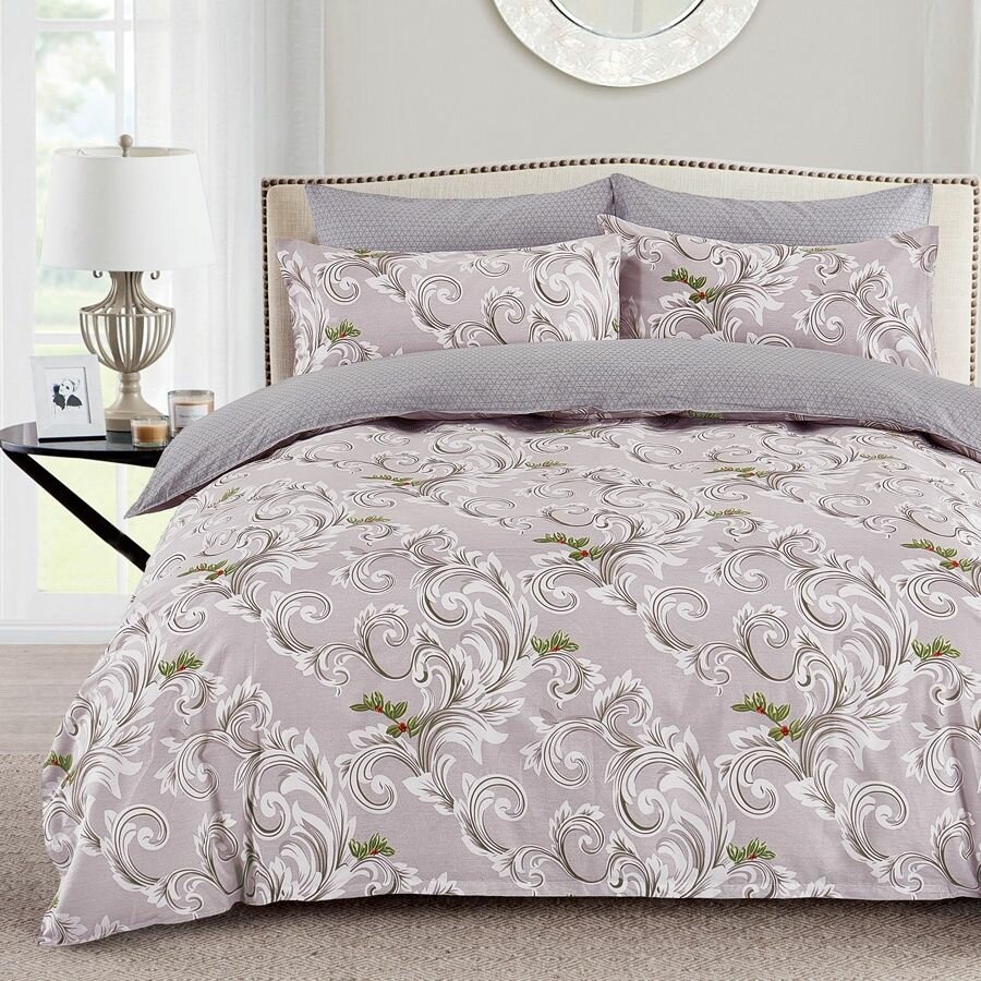 Постельное белье евро Cleo Pure Cotton комплект хлопок поплин
