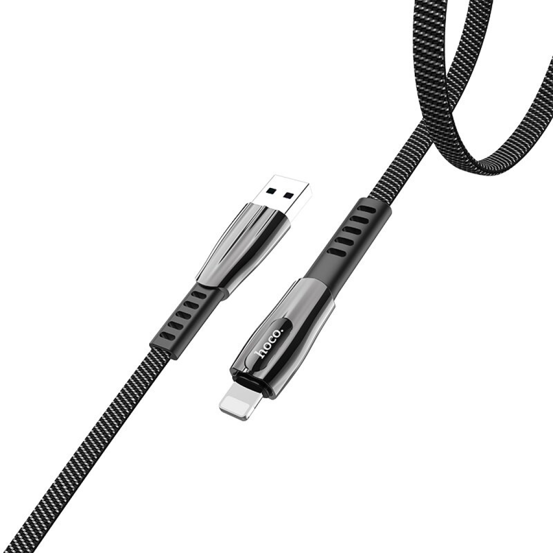 USB дата кабель Lightning, HOCO, U70, 1.2m, темно-серый