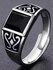 Мужское кольцо, безразмерный, Угольный