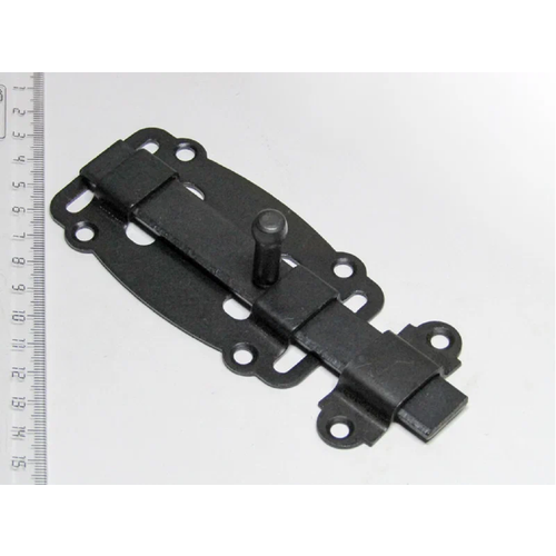 Задвижка дверная ноэз ЗД-100-Пл-SL черный матовый/цинк (комплект 3 штуки)