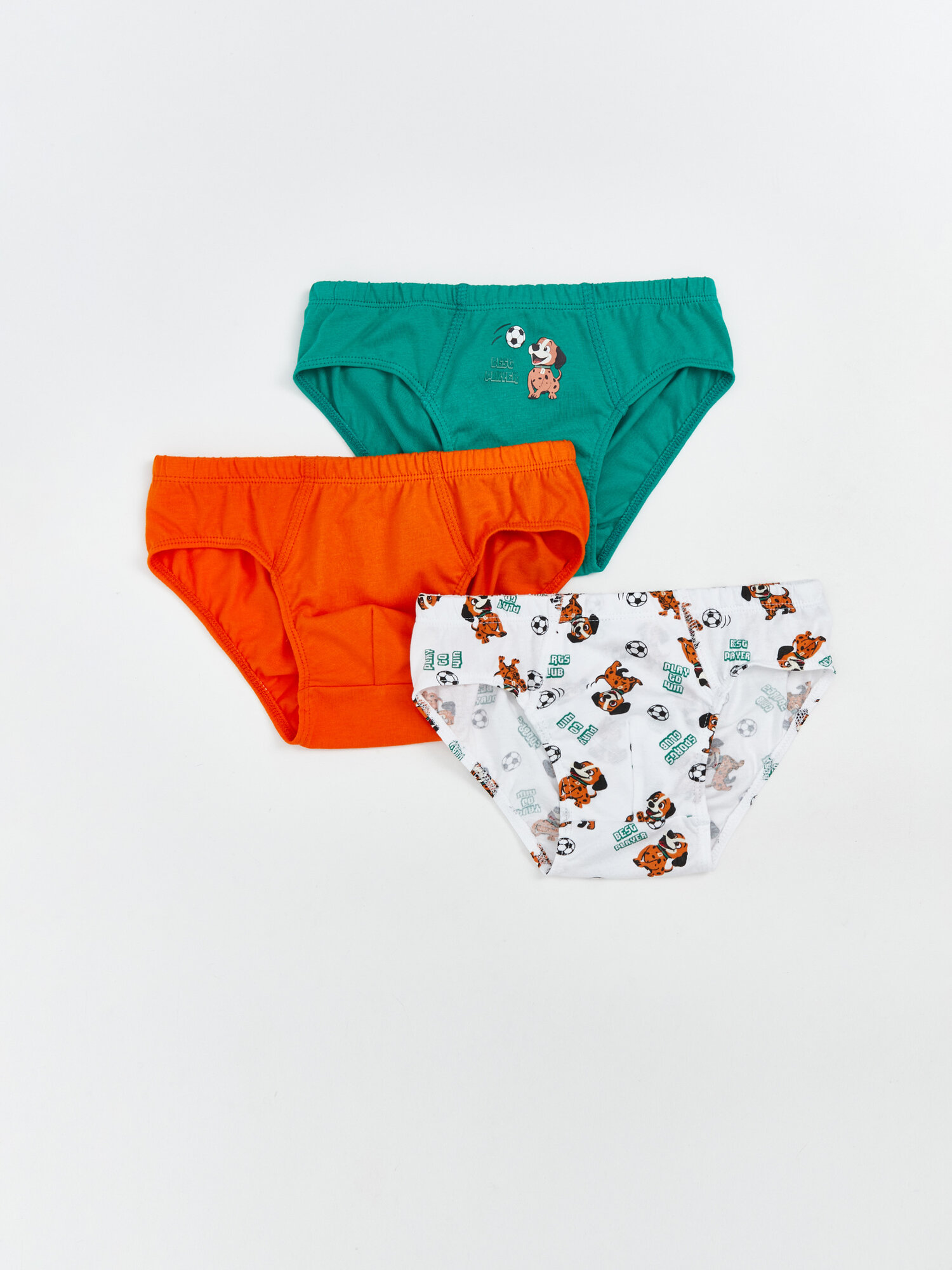 Трусы LC Waikiki 3 шт. размер 4-5 лет зеленый оранжевый белый