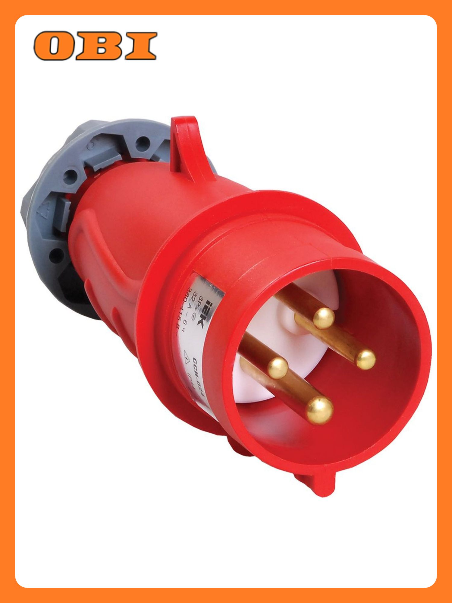 Вилка сетевая IEK 380 В 32 А красная