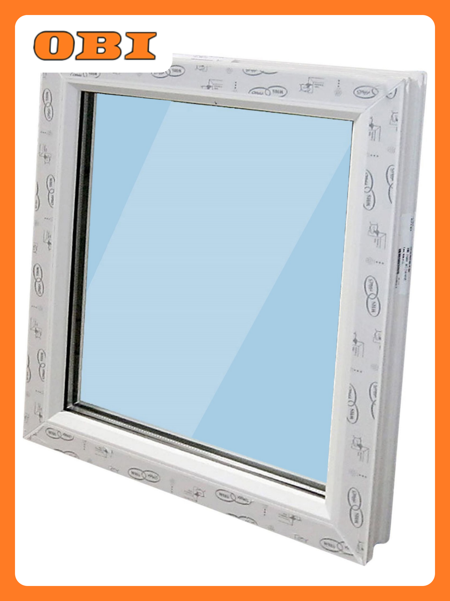 Окно ПВХ одностворчатое 600x500 мм глухое