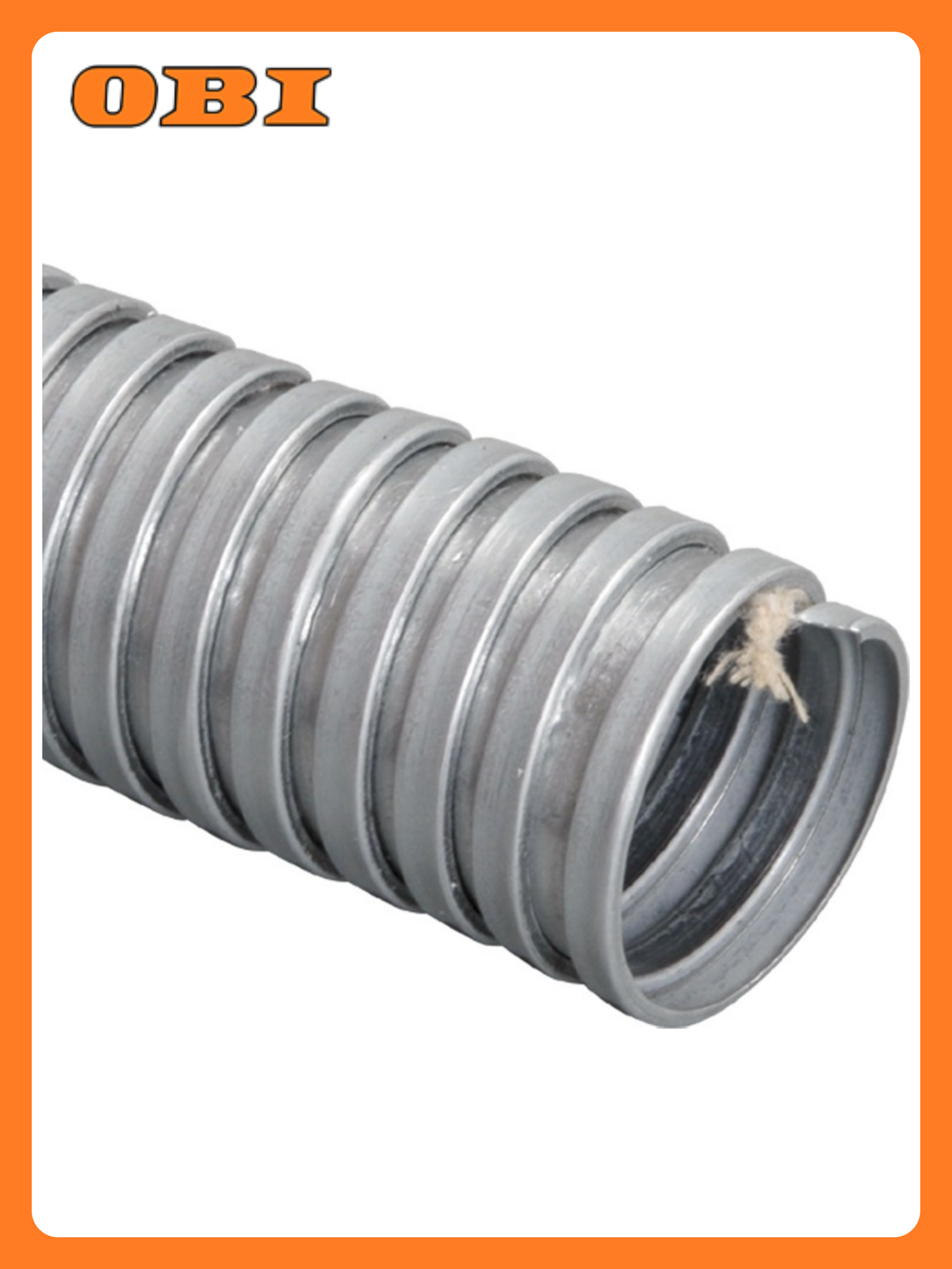 Металлорукав IEK Р3-ЦХ-25 для защиты проводов и кабелей длина 50м серебристый