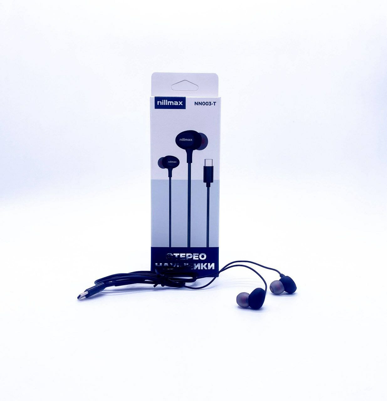 Наушники Nillmax 22010, проводные, с микрофоном, шумоподавление, черные Mobicom