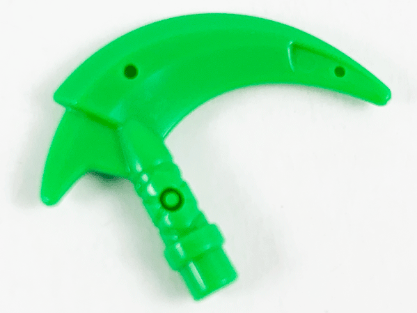 Minifigure, Weapon Hook with Bar, 37341d Bright Green U