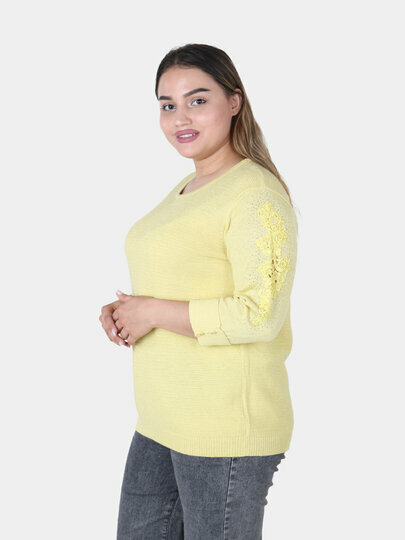 Свитер , размер OneSize, лимонный — фото 1