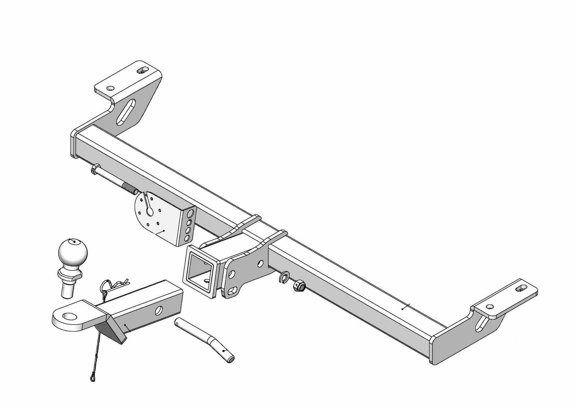 Фаркоп T101-E Leader Plus TOYOTA RAV4 (XA2) 2000-2005 (без электрики)