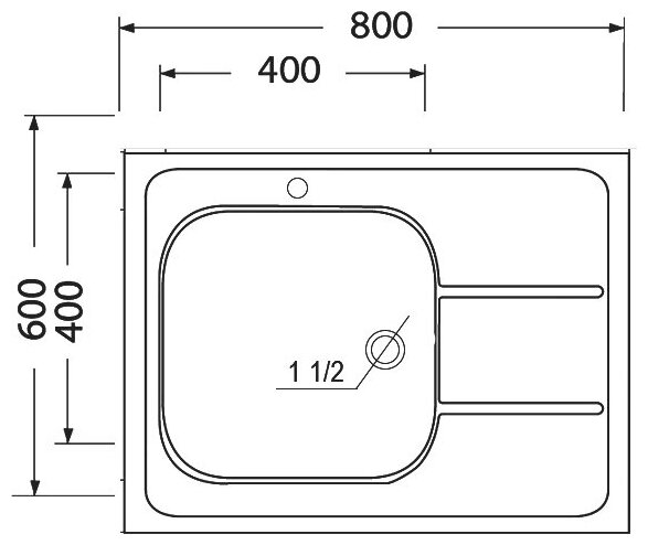 Мойка "Юкинокс" Иннова IND800.600 ---6C 0L- - фотография № 3