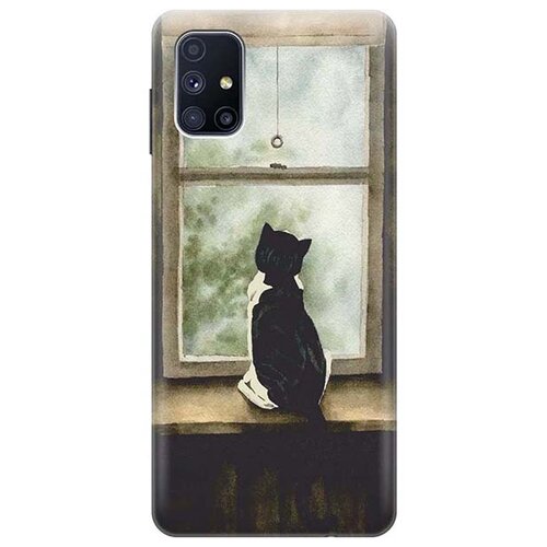 фото Чехол - накладка artcolor для samsung galaxy m51 с принтом "кот у окна" re:pa
