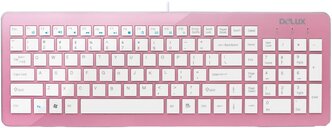 Клавиатура Delux K1500 Pink USB