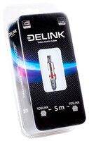 Кабель Delink TosLink - TosLink 1 м серый