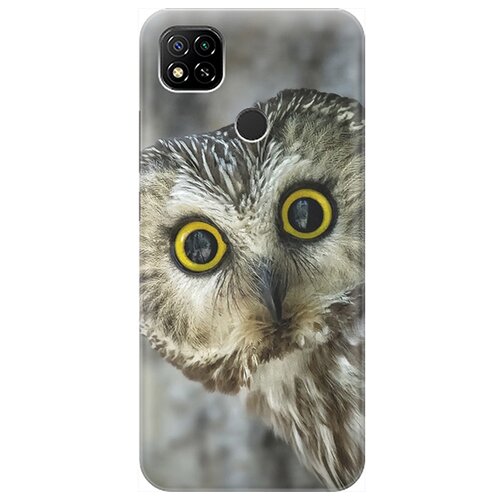 фото Re:pa чехол - накладка artcolor для xiaomi redmi 9c с принтом "удивленная сова"
