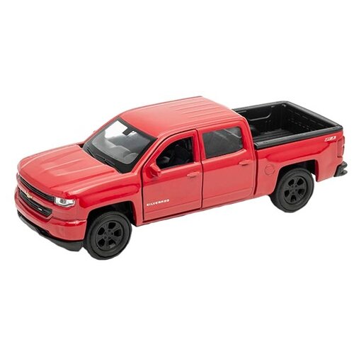 Машинка Welly Chevrolet Silverado (39893) 1:32, красный машинка welly chevrolet silverado 39893 1 32 красный