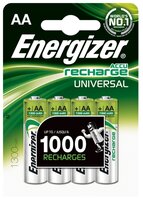 Аккумулятор 1300 мА·ч Energizer HR6 1300 BL4 Accu Recharge Universal 4 шт блистер