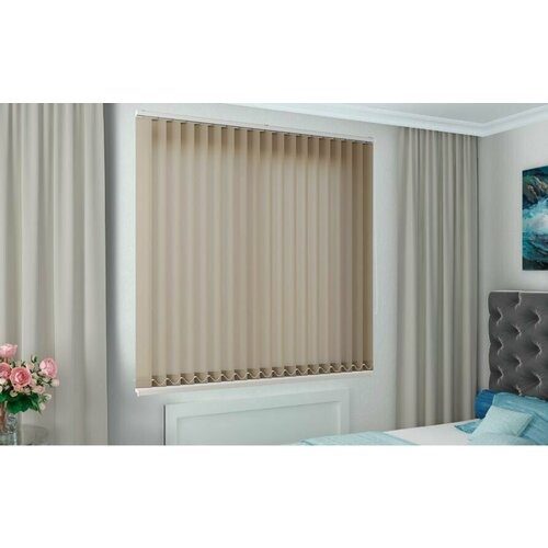 Ламели для вертикальных жалюзи 89мм Лайн темно-бежевый 20 шт. высота 1,5м