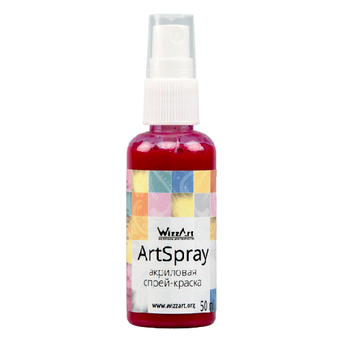 WizzArt Спрей-краска акриловая ArtSpray матовая, 50 мл, ягодно-малиновый