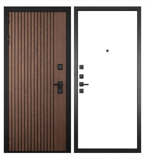 Входная дверь Афина - в квартиру, теплая, надёжная. Полотно 110-122 мм. Контуры уплотнителя - 3 шт. Левая 860*2050 Панель 003 Белый - фотография № 1