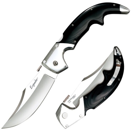 Нож складной Cold Steel Large G-10 Espada серебристый/черный cold steel складной нож large espada сталь cpm s35vn рукоять g10 62mb