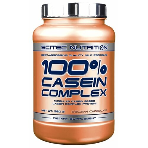 фото Протеин scitec nutrition 100% casein complex, 920 гр., бельгийский шоколад