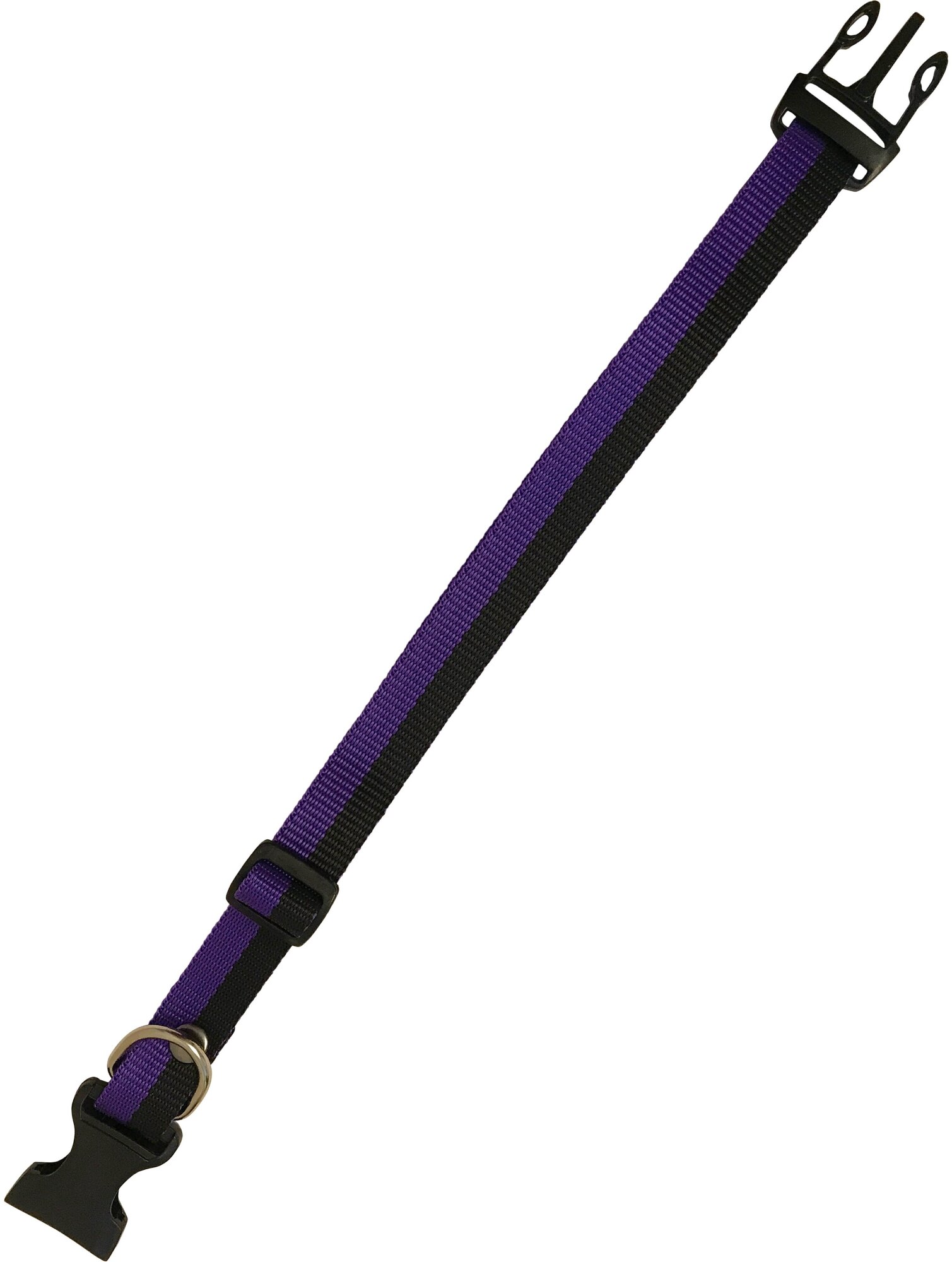 Ошейник для собак Petsare ширина 20 мм, обхват шеи 25-35 см, черно-фиолетовый - фотография № 3