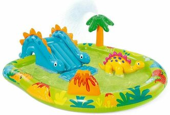 Центр водный INTEX игровой надувной Little Dino Play Center (Маленький Динозаврик), от 2 лет, 191х152х58см