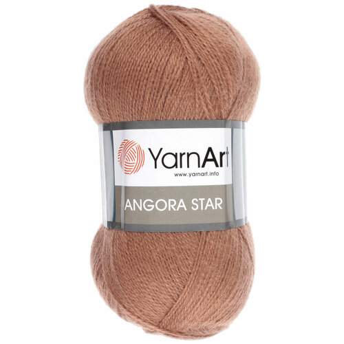 Пряжа Yarnart Angora Star какао (514), 20%шерсть/80%акрил, 500м, 100г, 3шт